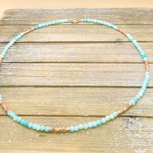Amazonite and Copper Beaded Necklace